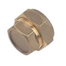 Flomasta Brass Compression Stop Ends 22mm 2 Pack (38046)