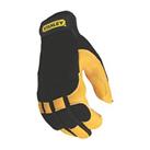 Stanley Hybrid Performance Leather Gloves Black Large (3833F)