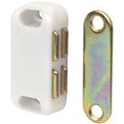 Magnetic Cabinet Catches White 42mm x 20mm 10 Pack (38374)