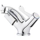 Swirl Commercial Basin Mono Mixer Tap with Clicker Waste Chrome (383PG)