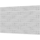 Splashwall White Crackle Tile Alloy Splashback 600mm x 800mm x 4mm (391RJ)