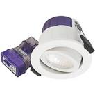 Luceco FType Ultra Adjustable Cylinder Fire Rated LED Downlight Dim to Warm & CCT White 4-6W 675