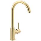 Streame by Abode Nico Swan Single Lever Mono Mixer Brushed Brass (394JM)