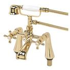 Swirl Traditional Deck-Mounted Bath Shower Mixer Tap Gold (39564)