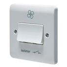 Crabtree Instinct 10A 1-Gang 3-Pole Fan Isolator Switch White (399HV)