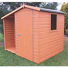 Shire 6' 6" x 6' (Nominal) Apex Timber Shed with Log Store (400TJ)