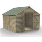 Forest 4Life 10' x 9' 6" (Nominal) Apex Overlap Timber Shed with Base & Assembly (402FL)