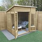 Forest Oakley 7' x 5' (Nominal) Pent Timber Summerhouse with Base & Assembly (419TF)