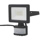 LAP Weyburn Outdoor LED Floodlight With PIR Sensor Black 10W 1000lm (433PG)