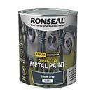 Ronseal Gloss Metal Paint Storm Grey 750ml (435KH)