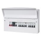 MK Sentry 16-Module 8-Way Populated Dual RCD Consumer Unit with SPD (437PF)