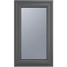 Crystal Left-Hand Opening Obscure Triple-Glazed Casement Anthracite on White uPVC Window 610mm x 119
