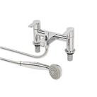 Swirl Elevate Deck-Mounted Dual Lever Bath/Shower Mixer Tap Chrome (44405)