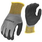 Stanley SY18L Water-Resistant Grip Gloves Black/Yellow/Grey Large (445KX)