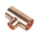 Flomasta Copper End Feed Reducing Tee 22mm x 22mm x 15mm (45076)