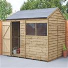 Forest 8' x 6' (Nominal) Reverse Apex Overlap Timber Shed with Assembly (456JR)