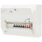 Contactum Defender 1.0 12-Module 6-Way Populated Main Switch Consumer Unit with SPD (459HA)