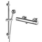 ETAL Harlow Rear-Fed Exposed Polished Chrome Thermostatic Bar Mixer Shower (468RK)