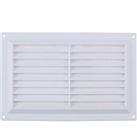 Map Vent Fixed Louvre Vent with Flyscreen White 229mm x 152mm (4695D)