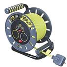 PRO XT 13A 2-Gang 25m Cable Reel + 2.1A 2-Outlet Type A USB Charger 240V (4728X)