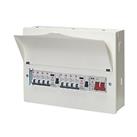 Wylex 16-Module 9-Way Populated High Integrity Dual RCD Consumer Unit with SPD (472VF)