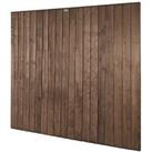 Forest Vertical Board Closeboard Garden Fencing Panel Dark Brown 6' x 6' Pack of 20 (476FL)