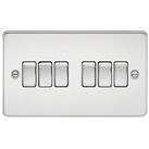 Knightsbridge 10AX 6-Gang 2-Way Light Switch Polished Chrome (478VF)