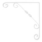 Ornamental Scroll Shelf Brackets White 150mm x 150mm 10 Pack (487VJ)