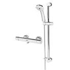 Bristan Arcus Cool Touch Rear-Fed Exposed Chrome Thermostatic Bar Mixer Shower with Adjustable Riser (491JK)
