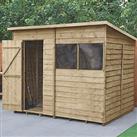 Forest 8' x 6' (Nominal) Pent Overlap Timber Shed with Base (496JR)