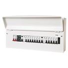 MK Sentry 21-Module 12-Way Populated Dual RCD Consumer Unit with SPD (504PF)