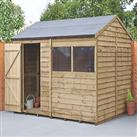 Forest 8' x 6' (Nominal) Reverse Apex Overlap Timber Shed with Base & Assembly (511JR)