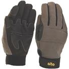 Site Full-Hand Performance Gloves Grey / Black Large (515FR)