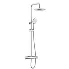 Bristan Buzz2 Rear-Fed Exposed Chrome Thermostatic Bar Mixer Shower with Adjustable Riser Kit & Diverter (515RH)