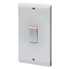 Crabtree Instinct 50A 2-Gang DP Control Switch White with LED (518HV)