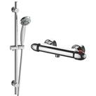 ETAL Squire Rear-Fed Exposed Polished Chrome Thermostatic Bar Mixer Shower (527RF)