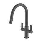 Clearwater Kira KIR30MB Double Lever Tap with Twin Spray Pull-Out Matt Black (531FJ)