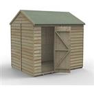 Forest 4Life 8' x 6' (Nominal) Reverse Apex Overlap Timber Shed (534FL)