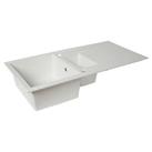 1.5 Bowl Plastic & Resin Kitchen Sink & Drainer White Reversible 1000mm x 500mm (5504K)