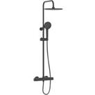 Bristan Buzz HP Rear-Fed Exposed Black Thermostatic Diverter Mixer Shower (553JE)