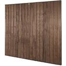 Forest Vertical Board Closeboard Garden Fencing Panel Dark Brown 6' x 6' Pack of 3 (559FL)
