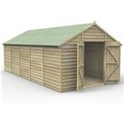 Forest 4Life 10' x 19' 6" (Nominal) Apex Overlap Timber Shed with Base (565FL)