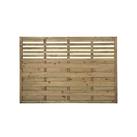 Forest Kyoto Slatted Top Fence Panels Natural Timber 6' x 4' Pack of 7 (5678K)