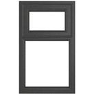 Crystal Top Opening Clear Triple-Glazed Casement Anthracite on White uPVC Window 610mm x 1040mm (577