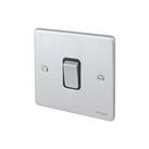 Schneider Electric Ultimate Low Profile 16AX 1-Gang Intermediate Switch Brushed Chrome with Black In