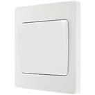 British General Evolve 20 A 16AX 1-Gang 2-Way Wide Rocker Light Switch Pearlescent White with White 