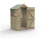 Forest 4Life 4' x 3' (Nominal) Apex Overlap Timber Shed with Base (589FL)