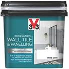 V33 Renovation Wall Tile & Panelling Paint Satin White 750ml (596FW)