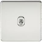 Knightsbridge 10AX 1-Gang Intermediate Switch Polished Chrome with Colour-Matched Inserts (600TX)