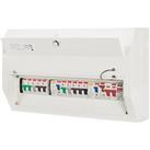 Contactum Defender 1.0 20-Module 10-Way Populated High Integrity Dual RCD Consumer Unit with SPD (60